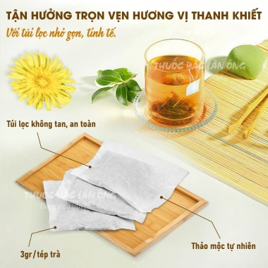 Trà bồ công anh túi lọc 30 tép x 3g - Lãn Ông, giảm còn 40.000đ, tăng sức đề kháng 6 Trà bồ công anh túi lọc 30 tép x 3g - Lãn Ông, giảm còn 40.000đ, tăng sức đề kháng 6