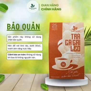 Trà Cà Gai Leo Thái Hưng - Hộp 25 Túi Lọc Thảo Mộc Nguyên Chất, Giá 47.300₫ 5