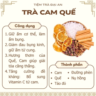 Trà Cam Quế Hoa Hồng Đại An - Xả stress, Đẹp da, Tăng sức đề kháng, chỉ 48.000₫ 2