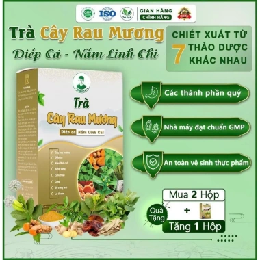 Trà Cây Rau Mương Diếp Cá Nấm Linh Chi 30 Túi Lọc - Tốt Cho Dạ Dày, Giá 139.000đ