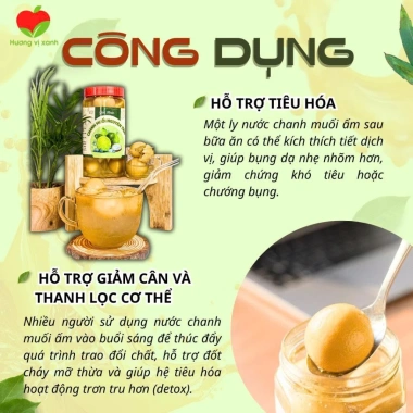 Trà Chanh Ủ Muối 12 Năm - Giải Khát, Giải Nhiệt, Giảm Cân, Bù Nước, Chanh Sành Xanh, Giá 31.360
