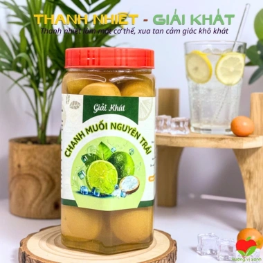 Trà Chanh Ủ Muối 12 Năm - Giải Khát, Giải Nhiệt, Giảm Cân, Bù Nước, Chanh Sành Xanh, Giá 31.360