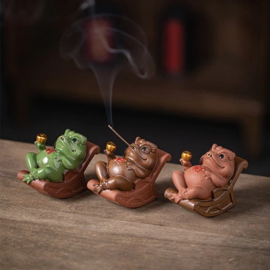Trà cóc vàng Bộ trà sáng tạo Đồ trang trí thú cưng phụ kiện lễ trà đa năng cho bàn trà và máy tính