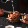 Trà cóc vàng Bộ trà sáng tạo Đồ trang trí thú cưng phụ kiện lễ trà đa năng cho bàn trà và máy tính 4