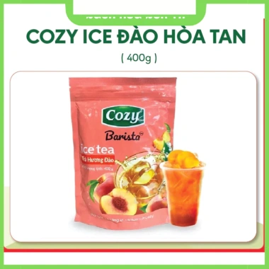 Trà Cozy Đào Hòa Tan 400g - Pha 50 ly, Giá ưu đãi 58.000₫ (giá gốc 74.820₫)