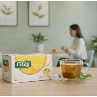 Trà Cozy Hương Gừng 40g 20 Túi Lọc Thơm, Vị Gừng Đậm, Dễ Pha, Giá 43.730₫ 2