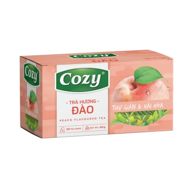 Trà Cozy Túi Lọc Hương Đào Peach 40g - Trà Đen Đậm Vị Ngọt Dịu, Giá 46.030 VND