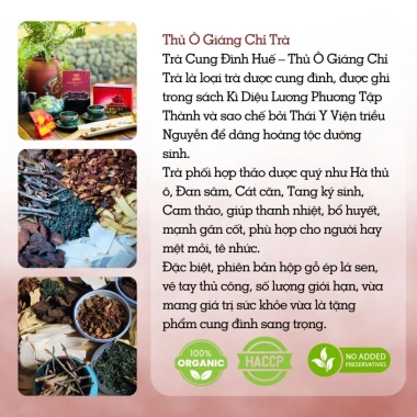 Trà Cung Đình Nguyễn Thủ Ô Giáng Chỉ Trà - Detox, Giảm Cân, Giá Ưu Đãi 410k 4 Trà Cung Đình Nguyễn Thủ Ô Giáng Chỉ Trà - Detox, Giảm Cân, Giá Ưu Đãi 410k 4