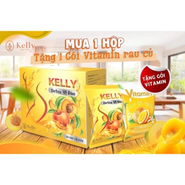 Trà Đào Giảm Cân Kelly Chính Hãng 15 Gói - Giảm Cân Hiệu Quả, Detox Tự Nhiên, Giá 279.000 VNĐ