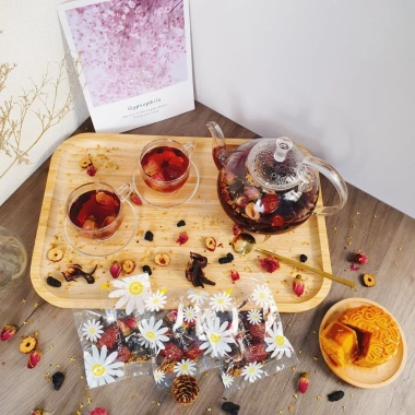 Trà dâu tằm lục vị - Thanh nhiệt, giải độc, detox cơ thể, 40.000đ - Tiệm trà hoa 2