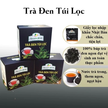 Trà Đen Túi Lọc Tân Cương Xanh 40gr - Giảm Stress, Thanh Lọc Cơ Thể, 38.500₫