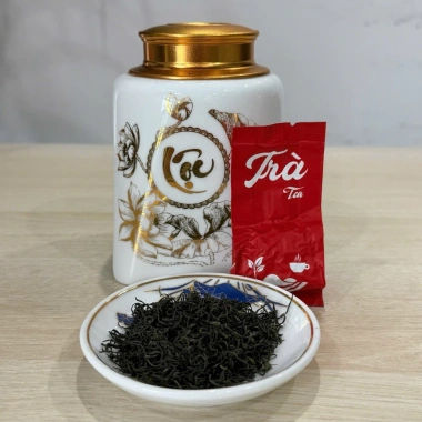 Trà Đinh Ngọc Thượng Phẩm Trà Xanh Thái Nguyên An Tâm Khang 500g Hộp Gỗ Quà Sang Trọng 5