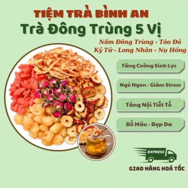 Trà Đông Trùng Hạ Thảo 5 Vị - Bổ Sức Khoẻ, Tăng Sinh Lý, Cải Nội Tiết, Đẹp Da, Giảm Stress - Chỉ 85.000 VND