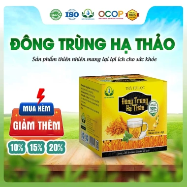 Trà Đông Trùng Hạ Thảo Hoa Nhài Cỏ Ngọt 30 Túi 3g - Siêu Thị Thiên Nhiên Giá ưu đãi 43.000 VND
