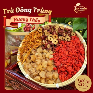 Trà Đông Trùng Hương Thảo 30 gói - Tặng Hạt Chia Bổ Khí Huyết, Ngủ Ngon, Tăng Đề Kháng - Giá chỉ 115.000 VNĐ