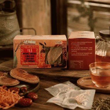 Trà Đông Trùng Trái Cây Khô Lý Tưởng 120g - Hộp 8 Gói Nhỏ Giá 68,200 VND 2