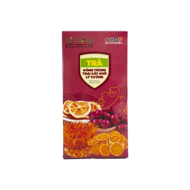 Trà Đông Trùng Trái Cây Khô Lý Tưởng 120g - Hộp 8 Gói Nhỏ Giá 68,200 VND 4