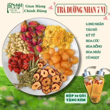Trà Dưỡng Nhan 7 Vị Thảo Mộc 30 gói Đẹp Da Thanh Nhiệt Dễ Ngủ Giá 55.000 đồng