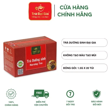 Trà Dưỡng Sinh Đại Gia 20 Túi Lọc - Thảo Dược Tự Nhiên, Tăng Sức Đề Kháng, Giá 30.000đ