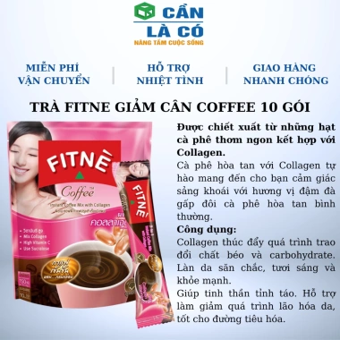Trà Fitne Giảm Cân Coffee Bịch 10 Gói - Giảm Cân Nhanh, Da Đẹp, Chỉ 179k