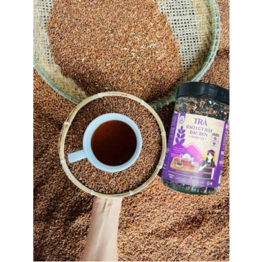 Trà Gạo Lứt Đậu Đen Bh.nong Rang Củi - Thanh Nhiệt, Thanh Lọc, Tốt cho Sức Khỏe | Xanhsam Organic