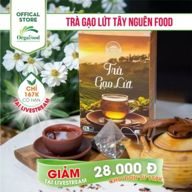 Trà Gạo Lứt Túi Lọc Tây Nguyên Food 500g - Healthy, Eatclean, Giá ưu đãi 188k Trà Gạo Lứt Túi Lọc Tây Nguyên Food 500g - Healthy, Eatclean, Giá ưu đãi 188k