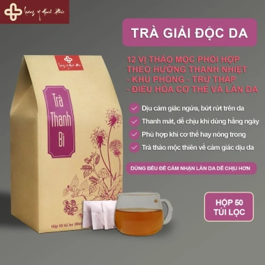 Trà giải độc da Thanh Bì - Trị mụn, viêm da, cơ địa, thanh nhiệt, mát gan, cải thiện da - Giá ưu đãi 185.000 VND