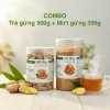 Trà Gừng 500g + Mứt Gừng 350g - Gừng Gió Đường Phèn, Giá 165k, Tăng Cường