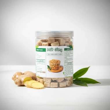 Trà Gừng 500g + Mứt Gừng 350g - Gừng Gió Đường Phèn, Giá 165k, Tăng Cường 2