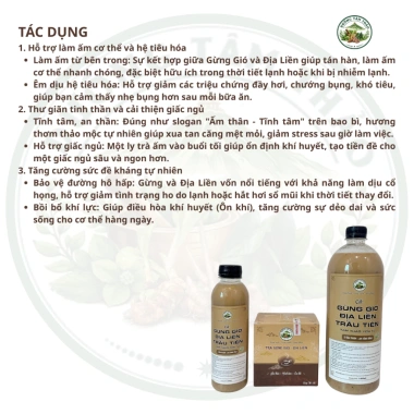 Trà Gừng Gió Địa Liền Dưỡng Tâm Thảo - Trà Thảo Mộc ấm Bụng, Giảm Lạnh, Hỗ Trợ Tiêu Hóa, Túi Lọc 200k Giảm giá