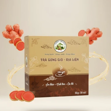 Trà Gừng Gió Địa Liền Dưỡng Tâm Thảo - Trà Thảo Mộc ấm Bụng, Giảm Lạnh, Hỗ Trợ Tiêu Hóa, Túi Lọc 200k Giảm giá