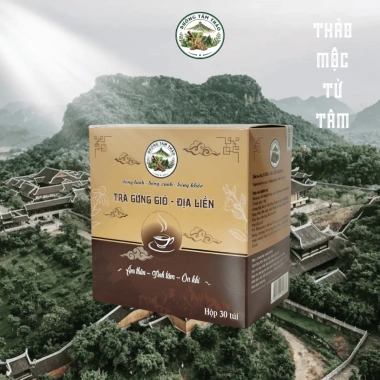 Trà Gừng Gió Địa Liền Dưỡng Tâm Thảo - Trà Thảo Mộc ấm Bụng, Giảm Lạnh, Hỗ Trợ Tiêu Hóa, Túi Lọc 200k Giảm giá