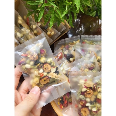Trà Hoa 10 Vị Thảo Mộc Dưỡng Nhân - Đẹp Da, Ngủ Ngon, Thải Độc | Chỉ 199.000đ - Mộc An Trà