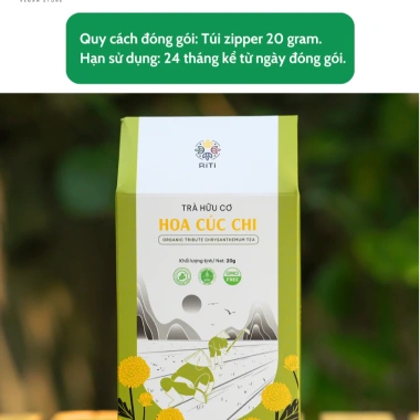 Trà Hoa Cúc Chi hữu cơ không biến đổi gen - Thanh nhiệt, ngủ ngon, gói 20g, giá 208.000₫ 3