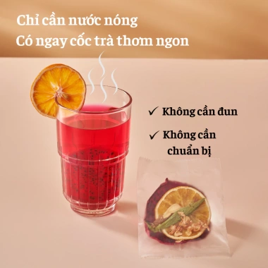 Trà Hoa Quả Nhiệt Đới Mộc - Giảm giá 169k, Tặng 5 gói, Bình thủy tinh và Túi đựng