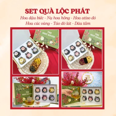 Trà hoa thảo mộc The Nest House - Set quà Tết, 20/11, 8/3, tặng mẹ, thầy cô - Giá 386.000đ (giá gốc 490.220đ) 3