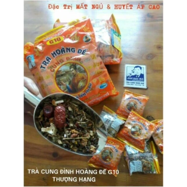 Trà Hoàng Đế G10 – Ngủ ngon, Mát gan, Đẹp da, Trị mụn, Giá 60.000đ (Giảm từ 77.400đ)