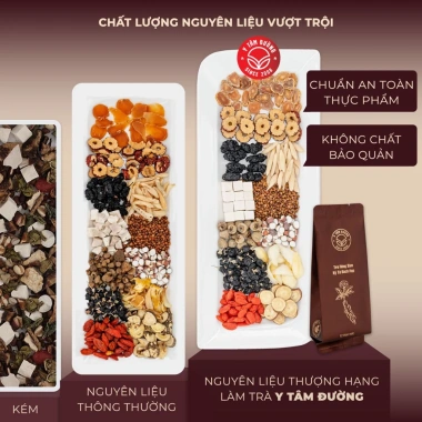 Trà Hồng Sâm Kỷ Tử Bách Hợp 12 Thảo Mộc - Xua Tan Mệt Mỏi, 16 Gói 18g, Giá Ưu Đãi 450.000đ