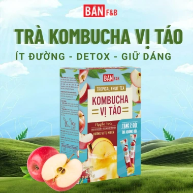 Trà Kombucha Gói Tiện Lợi Hương Trái Cây Detox - Giảm 50k, Chỉ 68.000đ, Bản F&B