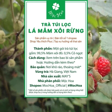 Trà Lá Mâm Xôi Túi Lọc 90k - Hỗ Trợ Làm Đẹp Niêm Mạc, Thả Tự Nhiên, Chuyển Phôi IVF/IUI