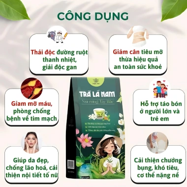 Trà lá nam 10 vị detox giảm cân thải độc gan hiệu quả - Hộp 60 gói 55.000 VND 3 Trà lá nam 10 vị detox giảm cân thải độc gan hiệu quả - Hộp 60 gói 55.000 VND 3