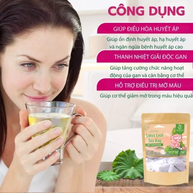 Trà Lá Sen Sấy Lạnh - Giảm Cân, Ngủ Ngon, Thải Độc Tự Nhiên, Không Bảo Quản, 59k
