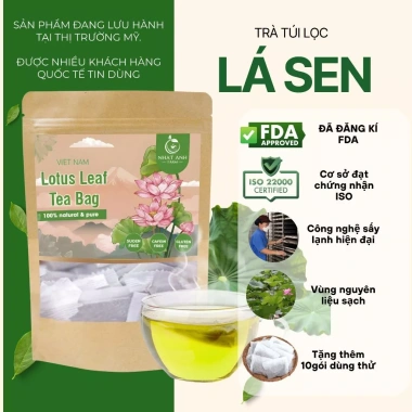 Trà Lá Sen Sấy Lạnh - Giảm Cân, Ngủ Ngon, Thải Độc Tự Nhiên, Không Bảo Quản, 59k