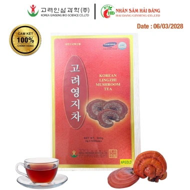 Trà linh chi hộp gỗ BIO 100 gói - CHÍNH HÃNG Hàn Quốc, giảm còn 350k