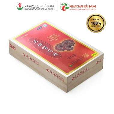 Trà linh chi hộp gỗ BIO 100 gói - CHÍNH HÃNG Hàn Quốc, giảm còn 350k