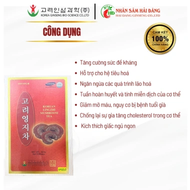 Trà linh chi hộp gỗ BIO 100 gói - CHÍNH HÃNG Hàn Quốc, giảm còn 350k