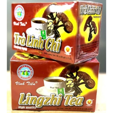 Trà Linh Chi Vĩnh Tiến 20 túi lọc - Combo 3 hộp, Chỉ 117.000₫, Tăng sức đề kháng