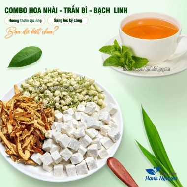 Trà lưu hương thảo mộc khử mùi - Trần bì, Bạch linh, Hoa nhài, giảm còn 38.000đ