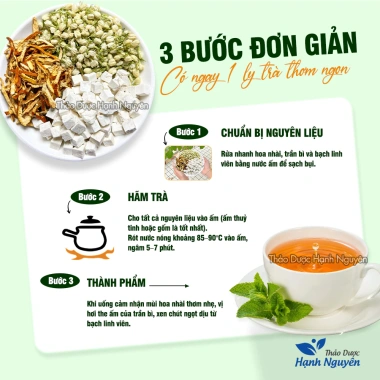 Trà lưu hương thảo mộc khử mùi - Trần bì, Bạch linh, Hoa nhài, giảm còn 38.000đ