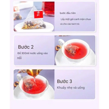 Trà mận ô mai chua ngọt 50 gói 500gr - Giá 75.000₫, hương thơm ngọt, giảm sốc